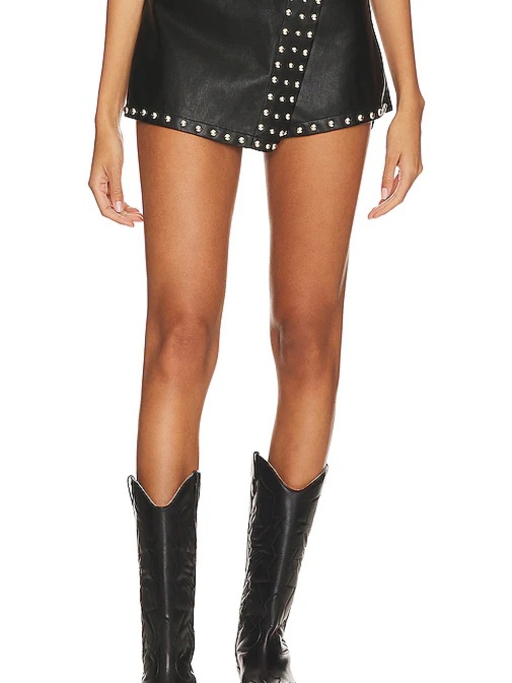 Sold out Free People Black Studded High-Waist Shorts